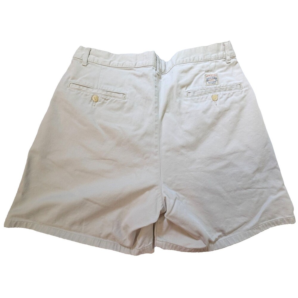 Vintage Polo Ralph Lauren Chino Shorts Men's 32 Tan Pleated Casual Classic - Picture 2 of 12
